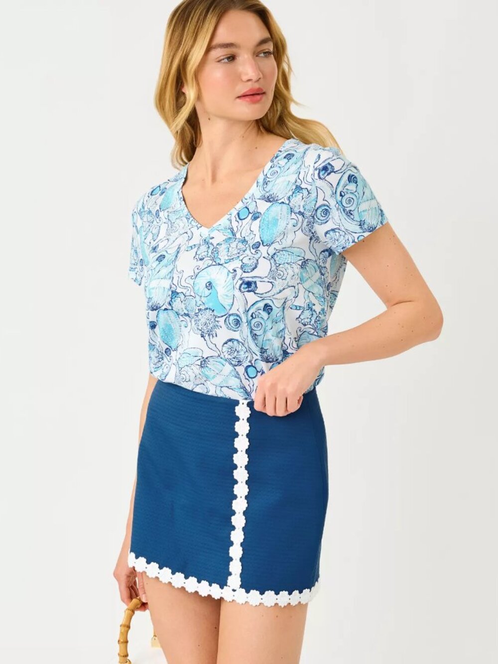 NWT Lilly Pulitzer Michelina Mini Skort, Starlight Navy, Size 4